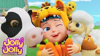 The animals on the farm, Old MacDonald + MORE | Jolly Jolly - Learn and Play - Nursery Rhymes