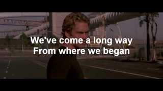 Wiz Khalifa - See You Again ft. Charlie Puth Lyrics (Paul Walker Tribute)