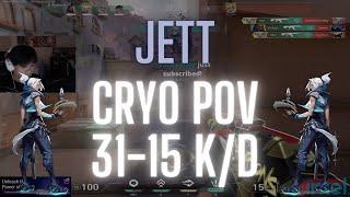 100T Cryo POV Jett on Ascent 31-15 K/D (VALORANT Pro POV)