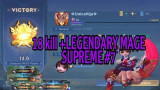 18 kill+ LEGENDARY/ chang e the real monster mage 2021 (supreme#7) #mobilelegends best build chang e