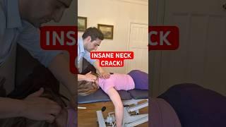 INSANELY LOUD AND SATISFYING NECK CRACK! #asmr #satisfying #osteopath #chiropractor