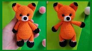 ЛИСИЧКА ВЯЗАНАЯ КРЮЧКОМ  ПОДРОБНЫЙ МКcrochet foxgehäkelter Fuchs