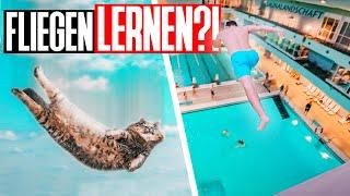 Wir SCHMEIßEN eine KATZE vom 10er! & DREIFACH Saltos! | Splashdiving Training in Köln