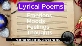 Types of poems-Lyrical, Narrative and Descriptive