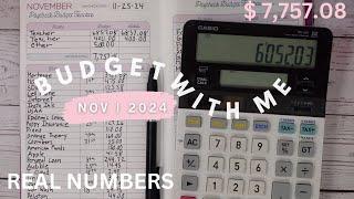 November 2024 | Monthly Budget With Me | $7,757.08 | Zero Based Budget