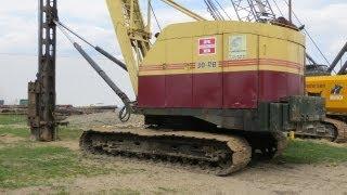 Seilbagger RUSTON BUCYRUS 30 RB rammt Betonpfähle - Soeren66