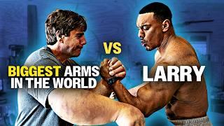 Arm wrestling the world’s biggest hands. Jeff Dabe