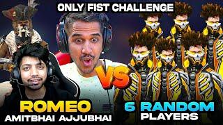 Only Fist Challenge With Ajjubhai & Amit Bhai In Custom Clash Squad Battle With 6 Random Players