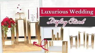 Luxurious Wedding Display Stand ⎮ CV Linens Square Plinths