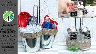 ️Dollar Tree Summer Caddy DIYs that will make your backyard bbq easier!️