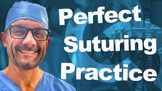 Suture Practice with a Pediatric Surgeon