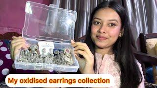 My oxidised/silver earrings collection | Oxidised jhumka