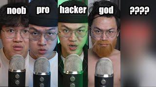 [ASMR] NOOB VS PRO VS HACKER VS GOD VS ULTIMATE DONG