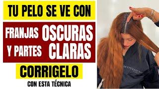 TU PELO SE VE CON FRANJAS OSCURAS y PARTES CLARAS? CORRIGELO CON TECNICA @bettylazcano TE ENSEÑA