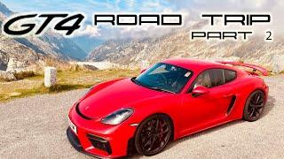 PORSCHE 718 GT4 ROAD TRIP PART2 - GERMANY TO ITALY VIA THE ALPS #caymanGT4 #GT4 #PorscheCaymanGT4