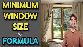 Minimum Window Size Formula | Bedroom | Kitchen | Dining | Toilet | Learning Civil Technology