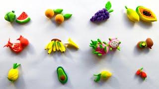 DIY clay fruits | How to make miniature fruits with clay step by step