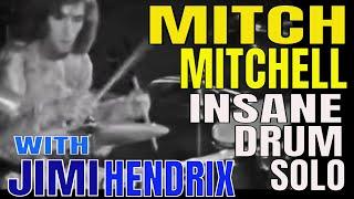 Mitch Mitchell -  Drum Solo with Jimi Hendrix - INCREDIBLE DRUMMER!