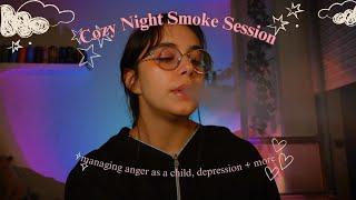 smoking in my room at night // depression, anger and growing up "weird"