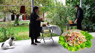 COUNTRY LIFE VLOG! DELICIOUS BEEF SALAD WITH VEGETABLES