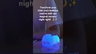 Designed to provide a soft, calming glow, this adorable night light runs  #NightLight #BabyRoom.