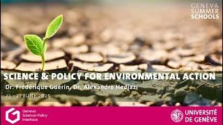 Science & Policy for Environmental Action Summer School