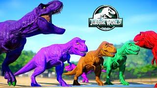 Tyrannosaurus Rex vs Spinosaurus Jurassic World Evolution Mods   Dinosaurs Fighting in Isla Nublar
