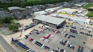 Big Motoring World Peterborough - Fengate Car Sales Used Cars Dealership Drone video 4k footage