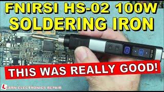 FNIRSI HS-02 Portable 100W Soldering Iron Test & Review