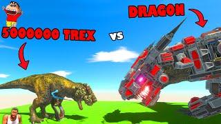 NEW T-REX vs ALL UNITS in Animal Revolt Battle Simulator with SHINCHAN and CHOP