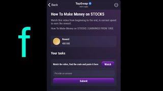 How To Make Money On Stocks TapSwap Code |2 August How To Make Money On STOCKS | EARNINGS FROM $100