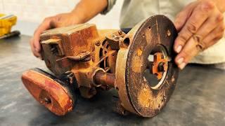 Restore old Wood Router from Workshop Mr Manh @Woodworking Skill // Strange Wood Router Bit