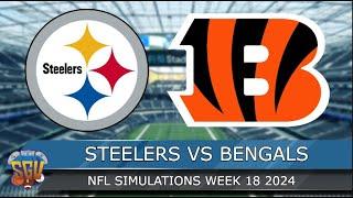 Pittsburgh Steelers vs Cincinnati Bengals - NFL Week 18 2025 Full Game Highlights - Madden 25 Sim