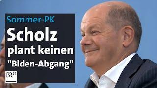 Sommer-Pressekonferenz: Scholz plant keinen "Biden-Abgang" | BR24