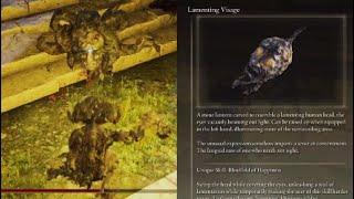 Elden Ring DLC Lamenting Visage Move Set Demonstration and Location Bizarre Torch w/ Stealth Effect