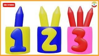 Numbers | Colors for Toddlers | Numbers for Kids | Color Names | 123 go | Preschool | Kindergarten