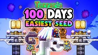 I Survived 100 Days in Terraria's EASIEST seed!