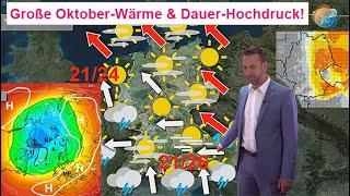 Große Oktober-Wärme (in der Höhe) & Dauer-Hochdruck (open end). Wettervorhersage 15.-22.10.2024.