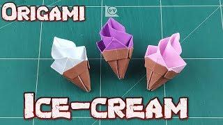 How to Make A Ice Cream Cone - Origami Ice Cream Paper Star Tutorials | DIY Paper Craft Ideas