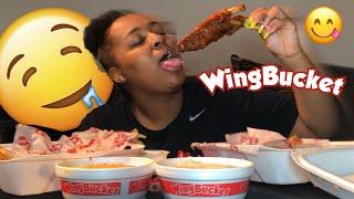 HUGE Wing Bucket Mukbang | How I Quarantine!! 