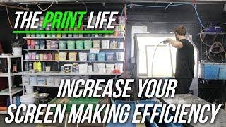 How to increase you screen making efficiency in your screen print shop.