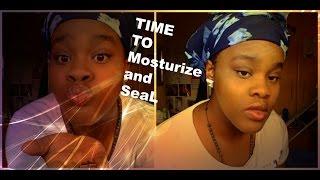 Mosturizing and Sealing (with Braids on)| Healthy HairCare Regimen