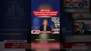BREAKING: Trump admin. blocks Harvard from enrolling international students