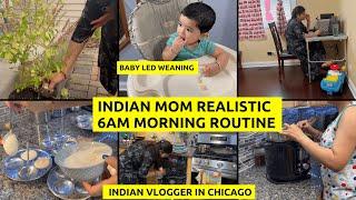 Indian Mom Realistic 6AM Morning Routine~Healthy Indian Breakfast & Lunch~Real Homemaking Chicago