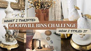 Goodwill Challenge thrifting home decor • How to style your thrifted finds • Thrifted and Styled