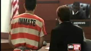 Reyes' reaction to his sentence turns violent