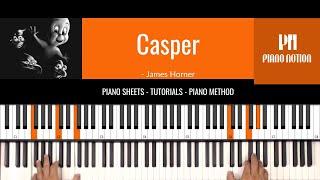 Casper's Lullaby - James Horner - Soundtrack (Sheet Music - Piano Solo - Piano Cover - Tutorial)