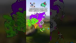 Religion map of the Asian region #shorts #mapper #geography #russia #china #country #history #capcut