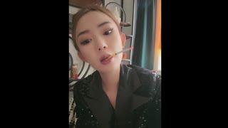 China girl SANSAN smoking & chatting with her fans 238