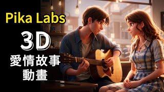 【五分鐘完成】Pika Labs使用免費的AI工具，內創建3D動畫愛情故事 AI動畫